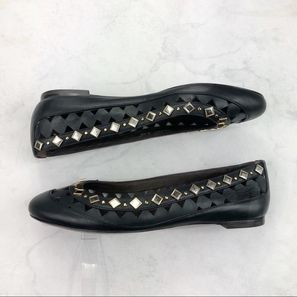 [Tory Burch] Navy Kingsbridge Stud Flats - Picture 3 of 6